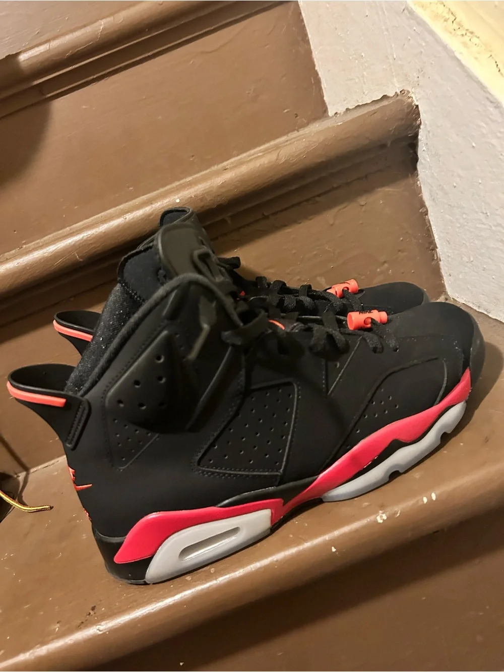 Jordan Black and Red High-Top Sneakers